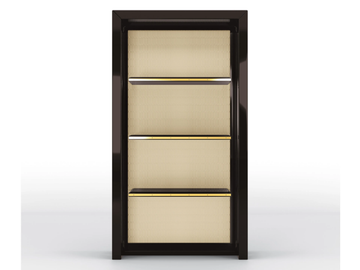 JADE - Open bookcase in solid wood and leather by BRUNO ZAMPA