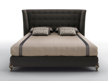 KING - Upholstered velvet bed by BRUNO ZAMPA