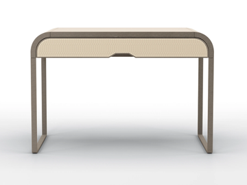 LUCINDA - Plywood console and metal base by BRUNO ZAMPA