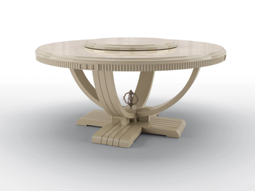 METROPOLIS - Round walnut table by BRUNO ZAMPA