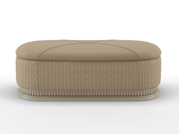 MOON WALT - Upholstered leather bench by BRUNO ZAMPA