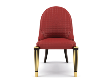 OPHELIA - Upholstered leather chair by BRUNO ZAMPA