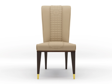 OPIUM - Upholstered leather chair by BRUNO ZAMPA
