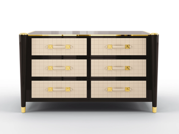 REMINGTON - Solid wood chest of drawers with integrated handles by BRUNO ZAMPA