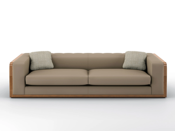 VERTIGO - 4 seater leather sofa by BRUNO ZAMPA