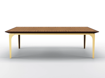 WANDA - Rectangular walnut dining table by BRUNO ZAMPA