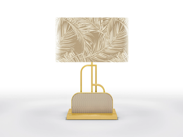 WAVE - Metal table lamp and fabric lampshade by BRUNO ZAMPA