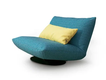 OD BOOGIE - Swivel fabric garden armchair by Bullfrog