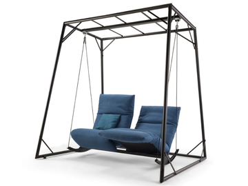 ROCKFROG OUTDOOR - 2 Seater fabric garden swing seat by Bullfrog
