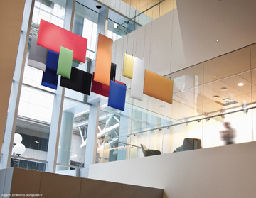 BAFFLE - Fabric acoustic baffles by Caimi Brevetti