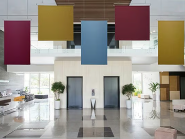 CLASP CEILING - Fabric hanging acoustic panel by Caimi Brevetti