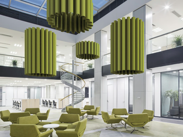 CLASP RING - Acoustic polyester pendant lamp by Caimi Brevetti