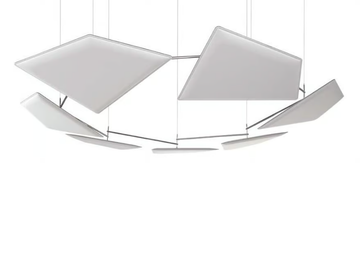 FLAP CHAIN - Trevira® CS hanging acoustic panel by Caimi Brevetti