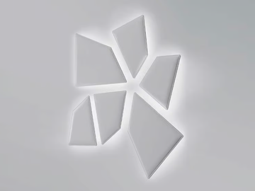 FLAP LUX - Fabric Acoustic wall panel with Integrated Lighting by Caimi Brevetti