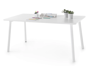 NEWTON - Rectangular melamine and powder coated steel writing desk by Caimi Brevetti