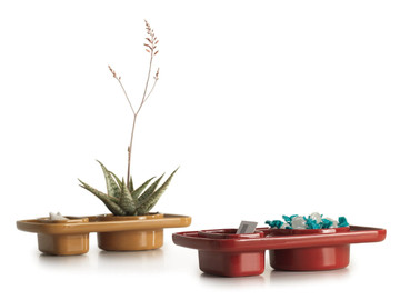 PLAT - Glazed stoneware storage box by Caimi Brevetti