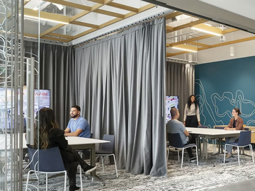 SNOWCURTAINS - Contemporary style solid-color acoustic boucle fabric fabric by Caimi Brevetti