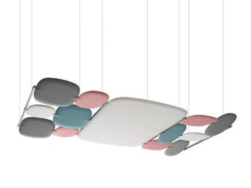 SNOWGEMS CEILING - Fireproof Trevira® CS hanging acoustic panel by Caimi Brevetti