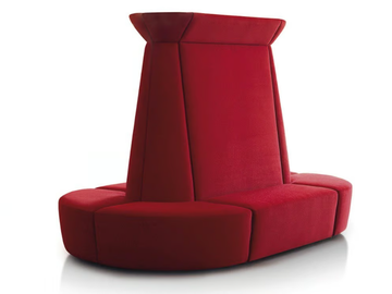 SNOWKING - Sectional high-back fabric sofa by Caimi Brevetti