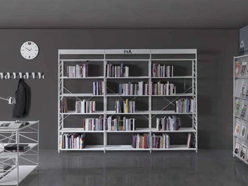 SOCRATE BIBLIOTECH - Open freestanding metal office shelving by Caimi Brevetti