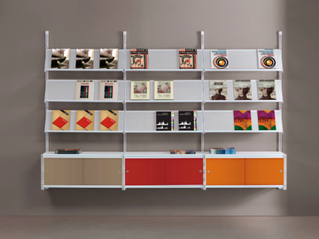 SOCRATE DISPLAY - Wall-mounted one-sided retail display unit by Caimi Brevetti