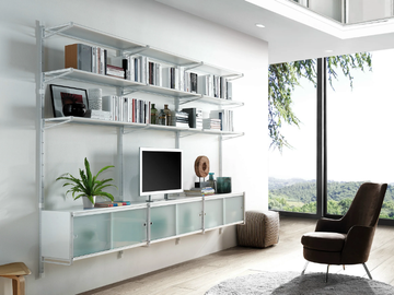 SOCRATE HOME - Wall-mounted sectional bookcase by Caimi Brevetti