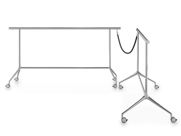 SPEECH BARRIER - Chrome plated steel crowd control barrier by Caimi Brevetti
