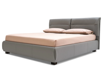 AUSTIN - Fabric double bed with upholstered headboard by Calligaris