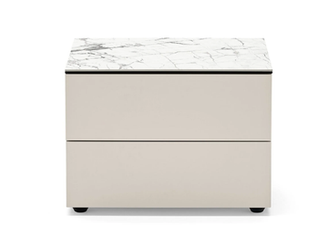 UNIVERSAL - Wooden bedside table with drawers by Calligaris