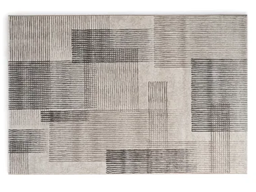 ZEN - Rectangular fabric rug with geometric shapes by Calligaris