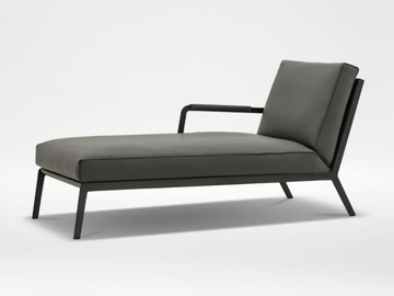 AUSTEN - Upholstered leather day bed by CAMERICH