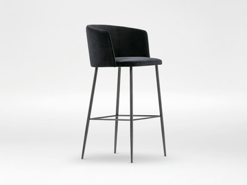 BALLET - High fabric stool with armrests by CAMERICH