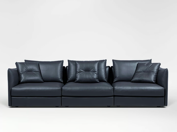 BLOOM - Modular leather sofa by CAMERICH
