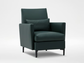 COZI - Leather armchair with armrests by CAMERICH