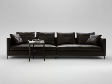 CRESCENT - Sectional 4 seater leather sofa by CAMERICH