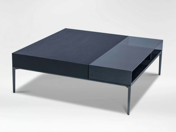 FLAMINGO - Square wood veneer coffee table with storage space by CAMERICH