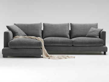 LAZYTIME - Sectional fabric sofa with chaise longue by CAMERICH