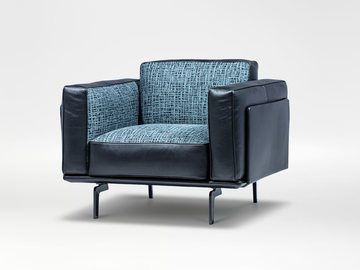 MODA - Leather armchair with armrests by CAMERICH