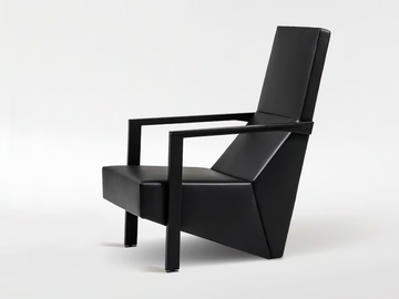 PUZZLE - Leather armchair with armrests by CAMERICH