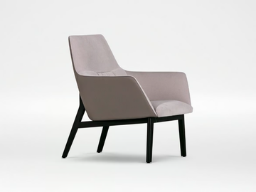 QING - Fabric armchair with armrests by CAMERICH
