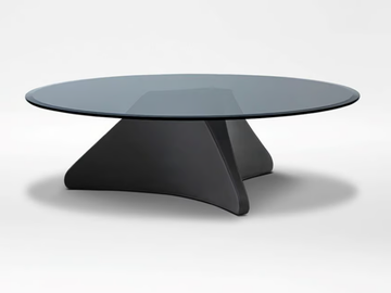 SPIN - Round glass coffee table by CAMERICH