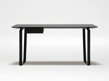 VERGE - Rectangular wood veneer writing desk with drawers by CAMERICH