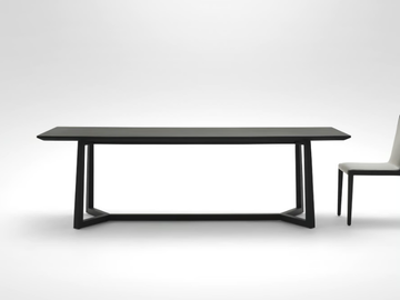VESSEL - Rectangular wooden table by CAMERICH