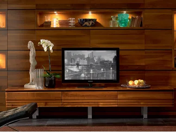 ELETTRA DAY - Low solid wood TV cabinet by Cantiero