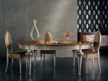 ÉTOILE DAY - Extending oval silver leaf table by Cantiero