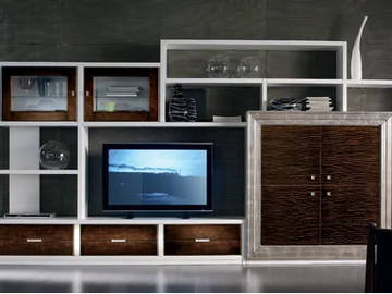 ÉTOILE DAY - Sectional silver leaf storage wall by Cantiero