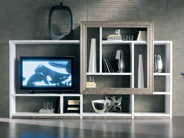 ÉTOILE DAY - Sectional silver leaf storage wall by Cantiero