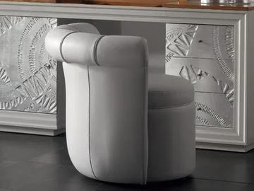 ÉTOILE NIGHT - Upholstered leather easy chair by Cantiero