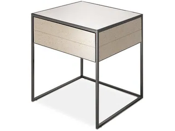 NARCISO - Square glass bedside table by Cantori