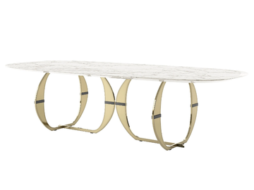 CONVIVIO - Oval marble dining table by Capital Collection